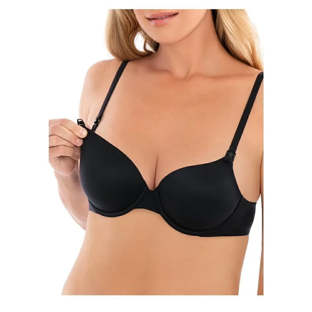 Womens Black 34D Nursing Bra